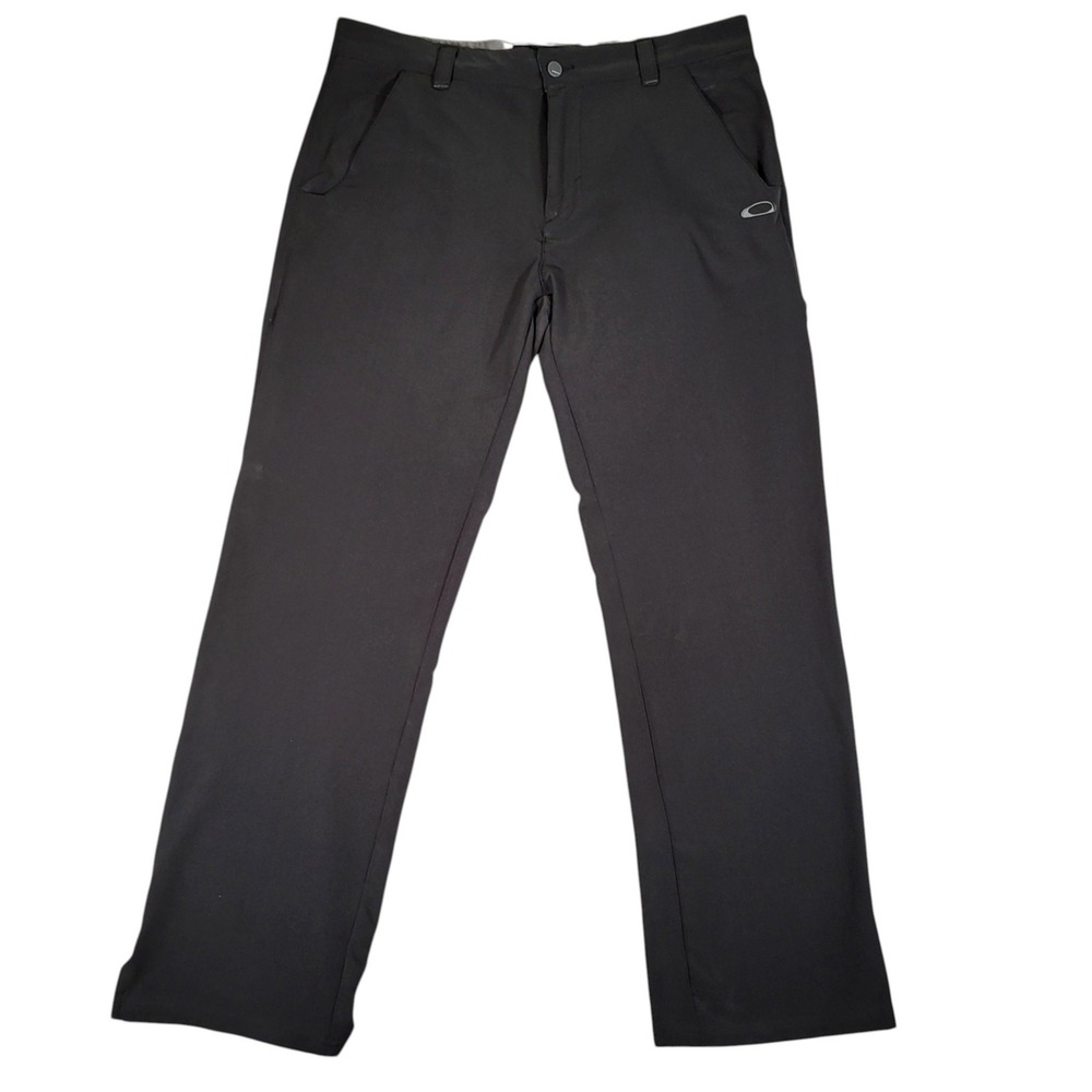 Oakley Pants Mens 36 (Fits 37x32) Straight Leg Black Golf Active Stretch